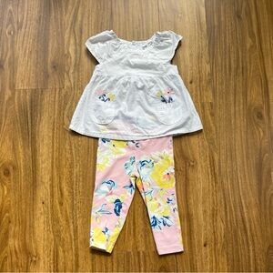 4 for $10 🌈 Short Sleeve Smocked Shirt with Floral Pants